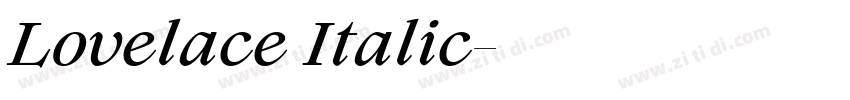 Lovelace Italic字体转换